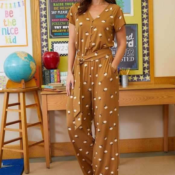 Matilda Jane The Up In Front Romper Wide Leg Size XS Teacher Boho Cottagecore - Picture 1 of 11